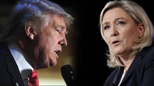 Trump thumbon Clintonin