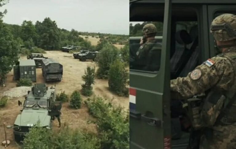 Ushtarët kroatë të KFOR-it patrullojnë në Vërmicë