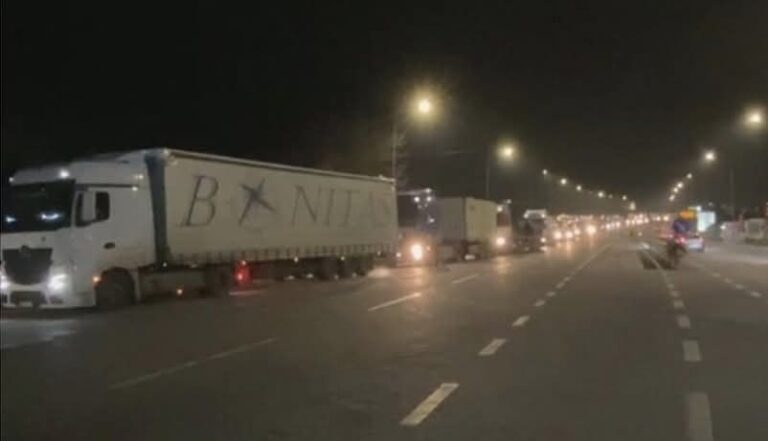 Radhë kamionësh në doganën e Vërmicës